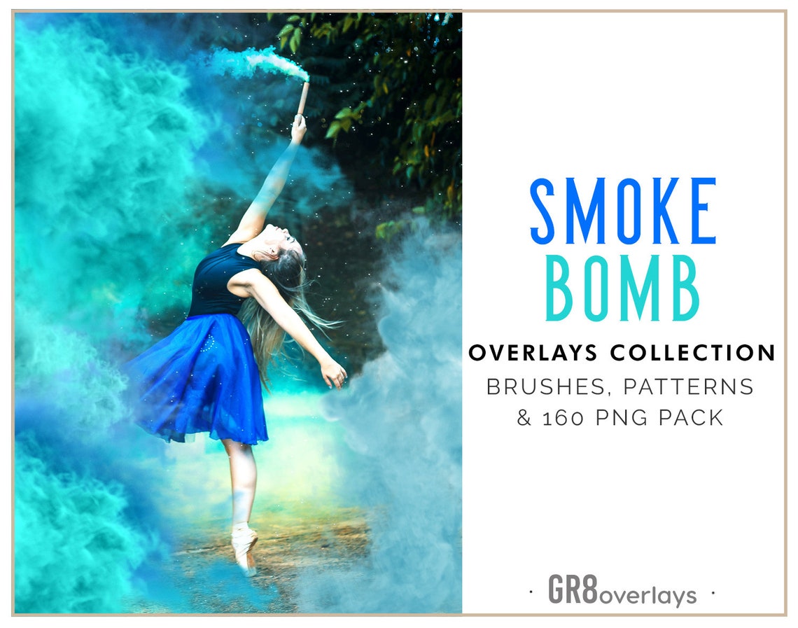 160 smoke bomb overlays Photoshop overlays image 0
