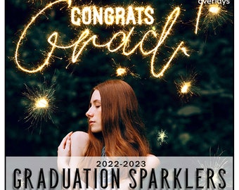 32 GRADUATION SPARKLERS OVERLAYS, Photoshop Overlays, Foto Overlays, Photoshop Overlay, Abschlussfeier, Wunderkerzen