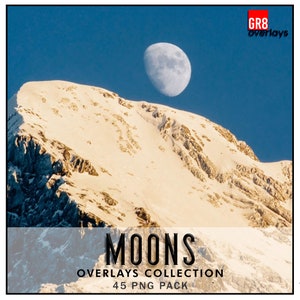 MOON OVERLAYS, PNG, Moon, Moons, Photoshop Overlays, Photoshop Overlay, Moon Overlay, Moons Overlays