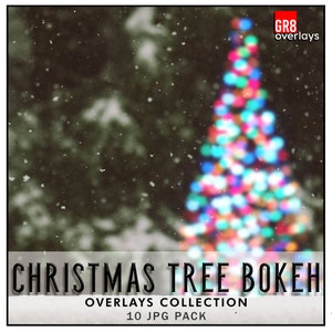 Christmas BOKEH OVERLAYS, Bokeh Lights Effect, Photo Overlays, Photoshop Overlays, Christmas Overlay, Wedding Overlay, Bokeh Light