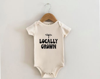 Locally grown baby outfit, Plant lovers baby, Plant baby gifts, Home grown baby, Plant baby shower, Plant gift for baby, Plant Toddler Tee