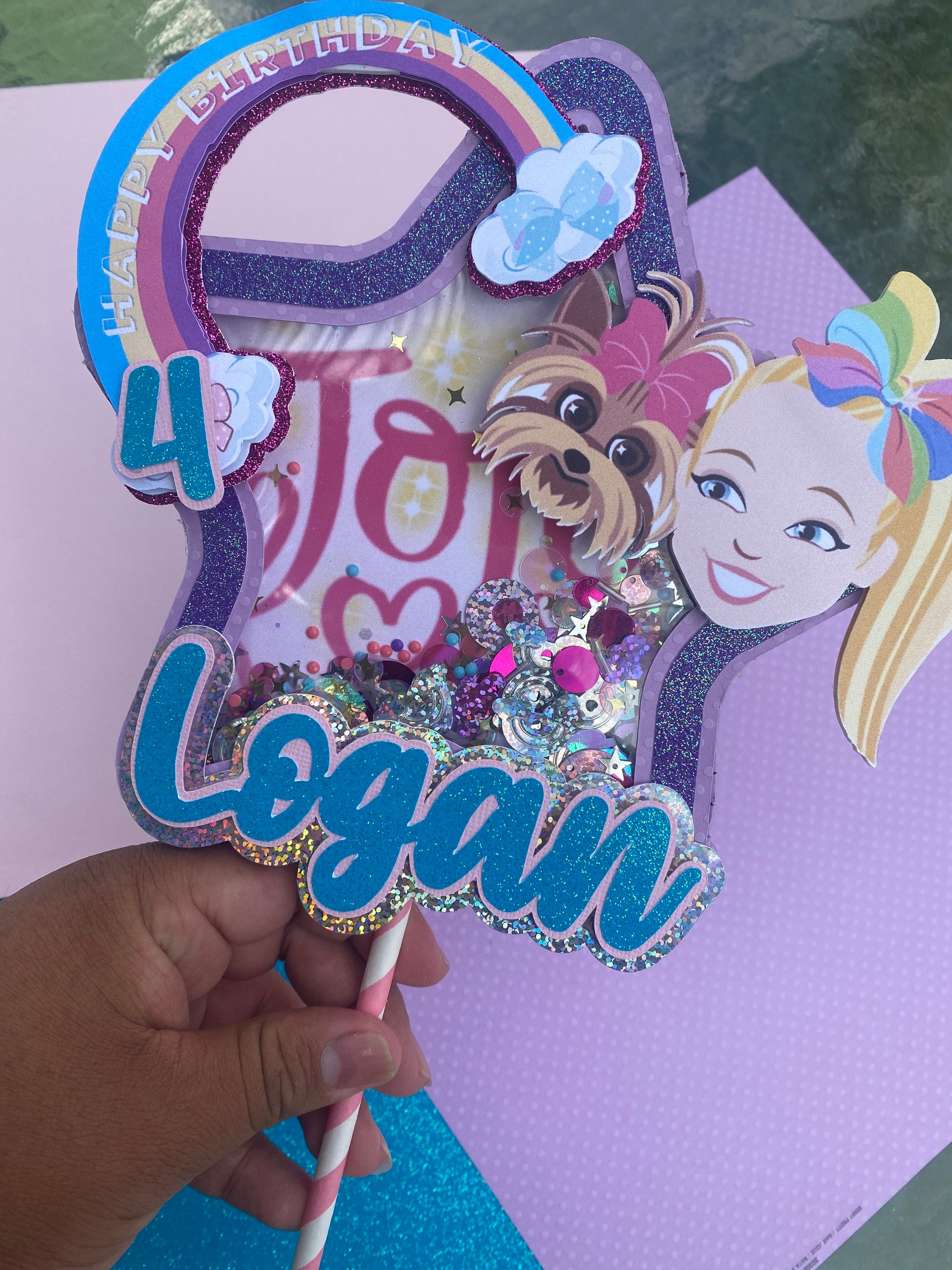 JoJo Siwa cake topper /JoJo Siwa shaker cake topper/JoJo Siwa | Etsy