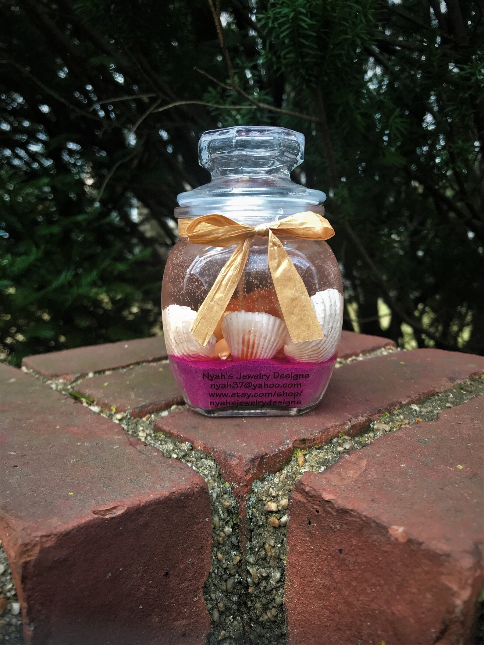 Natural Seashell Scented Candles in Apothecary Jars Pink Sand Etsy