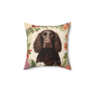 American Water Spaniel Spun Polyester Square Pillow