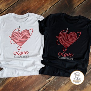 Love Crochet T-Shirt, Funny Crochet Tee, Unique and Cozy Crochet Lover Tee,  Crochet Shirt, Handmade Crochet T-Shirt, Cute Crochet T-shirt