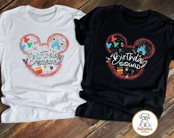 Disney Birthday Squad Shirts, Disneyworld Birthday Squad Shirts, Mickey Birthday Squad Shirt, Disneyworld Shirts, Graphic Tee
