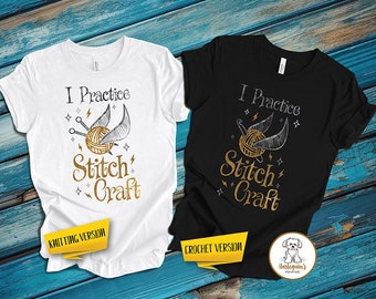 Praxis Stitch Craft T-Shirt, lustiges häkeln stricken Tee
