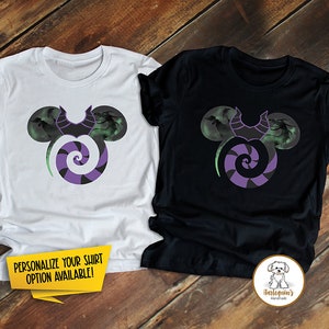 Malefiz T-Shirt | Maleficent Mickey Ohren Shirt | Disney Bösewichte Icons Shirt | Disney Familie Shirt | T-Shirt | Passendes Disney Tee