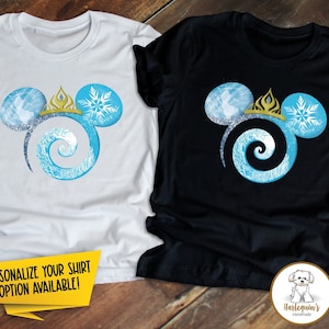 Elsa Shirt,  Mickey Ears T-Shirt, Cute Disney Princess Shirts, Disneyworld  Family Shirts, Disney Group Shirts, Graphic Tees