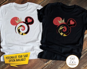 Camiseta de la Reina de Corazones, Camiseta con Orejas de Mickey, Camisetas de Villanos de Disney, Camisetas de la Familia Disney, Camisetas del Grupo Disney, Camisetas Gráficas