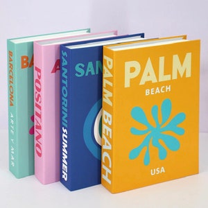 New Christmas Gift Holiday Ornamental Artificial Pastel Travel Book Coffee Shelf Decor Vacation Travel Aesthetic Miami Palm Amalfi Ibiza