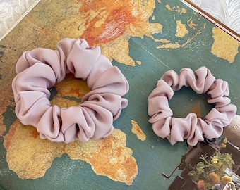 Dusty Rose Silk Scrunchie: Handmade 30 Momme Hair Tie