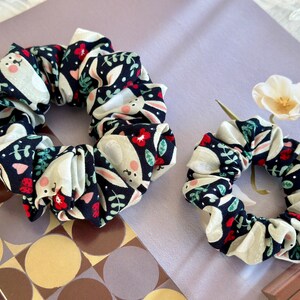 Rabbits Cotton Hair Tie Cotton Scrunchies Elastic Hair Tie Scrunchies Normal Skinny Scrunchies Chic Beige Gift for her Kids