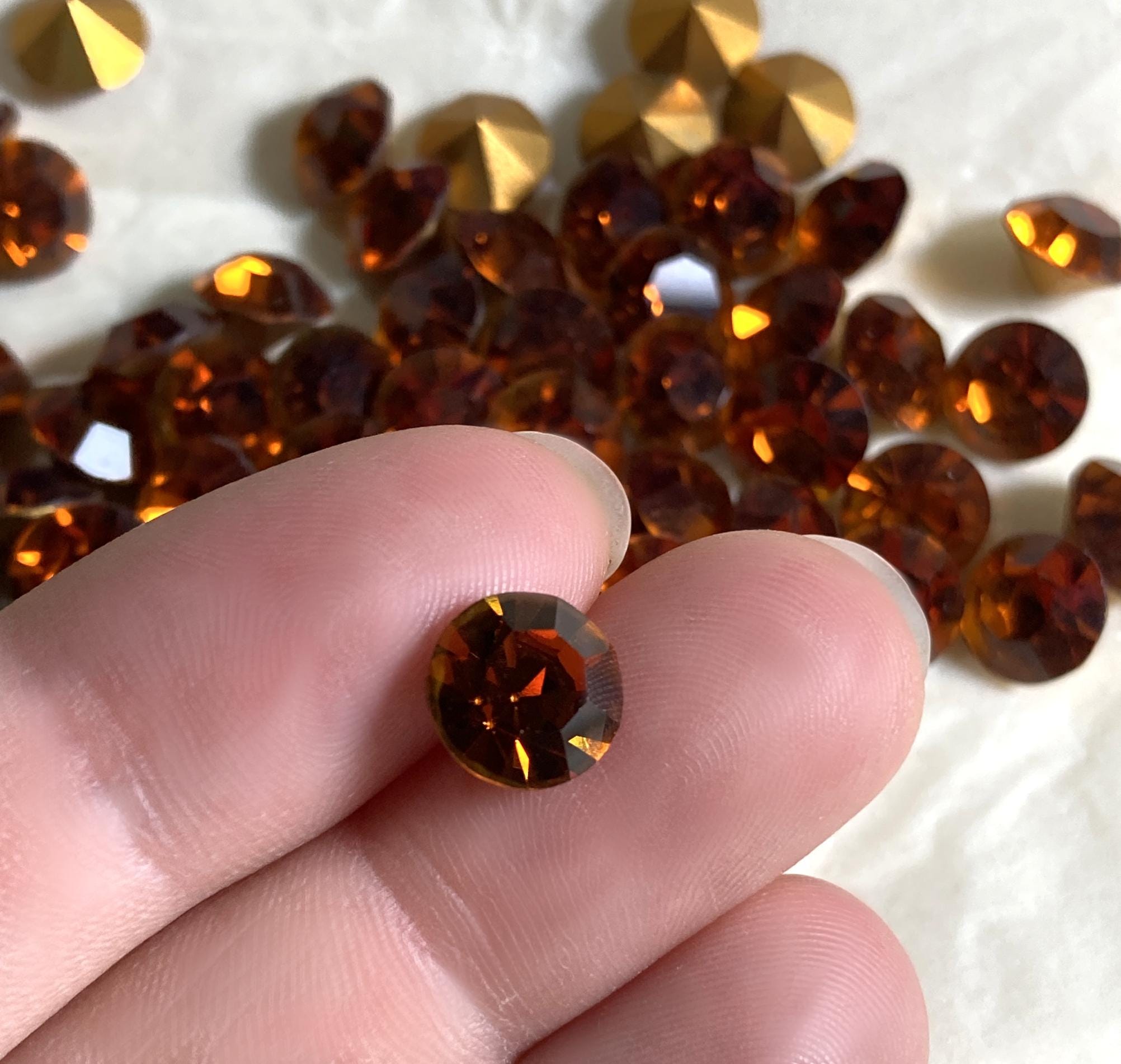 8/32pcs RARE Madeira Topaz 40SS Swarovski Crystals, SS40 Vintage