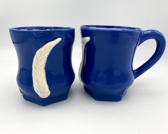 Blue and White Porcelain Laurel Mug