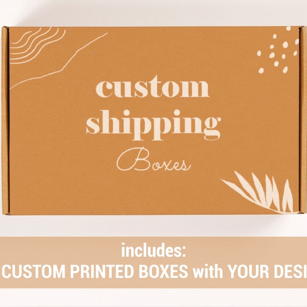 Custom Shipping Boxes (Pack of 25 Boxes) w/free shipping - Brand Your Shipments with Vibrant Designs - Eco-Friendly - Quick Turnaround