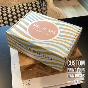 Custom 9x6x3 Inch Packaging Box with Your Logo & Artwork Pack of 25 Mailers Sturdy and Vibrant Colors We will help you with the design image 2