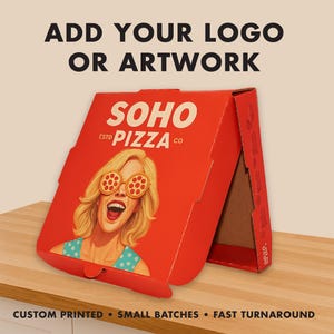 Custom Printed Pizza Boxes – Handmade in Small Batches – Add Your Logo or Design