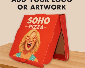 RUSHED - Custom Printed Pizza Boxes – Handmade in Small Batches – Add Your Logo or Design