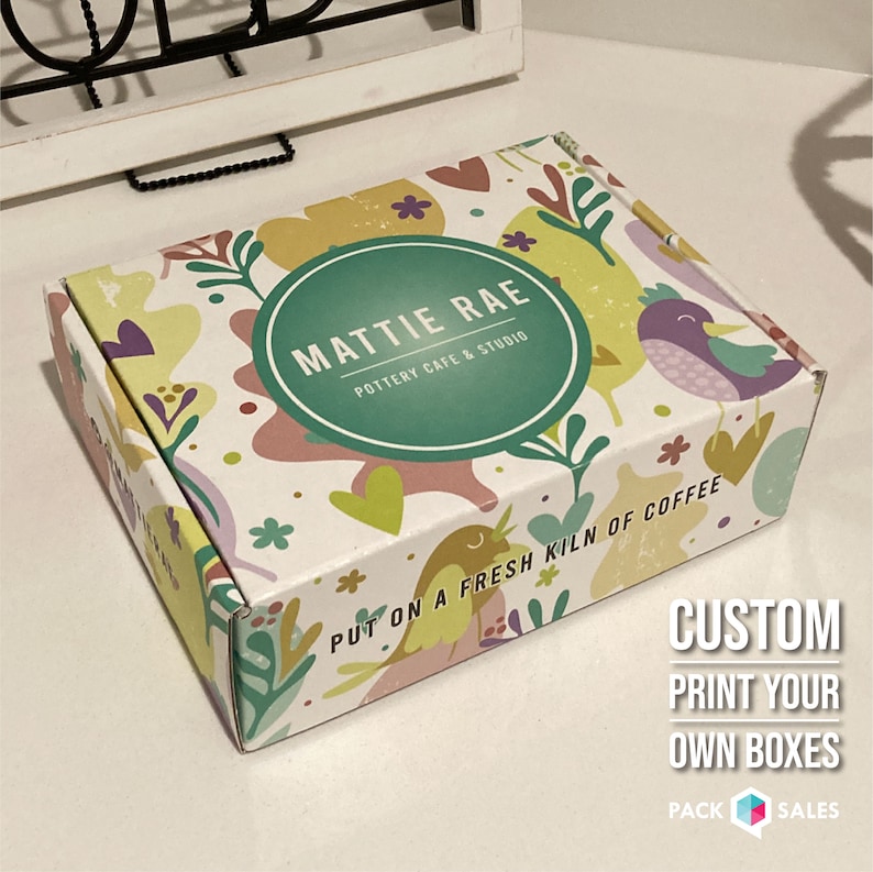 Custom 9x6x3 Inch Packaging Box with Your Logo & Artwork Pack of 25 Mailers Sturdy and Vibrant Colors We will help you with the design image 3