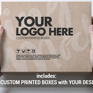 Shipping Box With Logo (Pack Of 25 Boxes) Soap, Bath Bombs, Skin Care, Hair