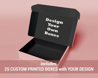 Custom Cardboard Mailers (Pack Of 25 Boxes) Great For Graduations, Wedding, Baby Shower, Bridesmaid, Shipper Box