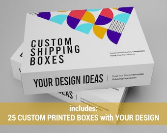 Vibrant Custom Shipping Boxes (Pack Of 25 Boxes ) - Personalize Your Shipments - Eco-Friendly - Quick Turnaround