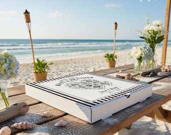 Wedding Pizza Boxes For Your Special Day With Personalized Names & Date (Pack of 20)