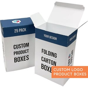 Custom Product Boxes – 25 Pack – Folding Cartons with Matte Finish | Retail Packaging for Cosmetics, Soaps, Candles & Gifts – With Your Logo