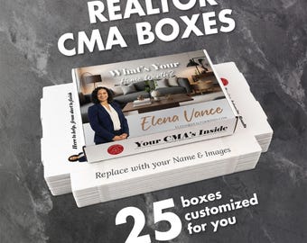 CMA-Realtor Presentation Boxes | Real Estate Listing Packet Box | Branded Client Box