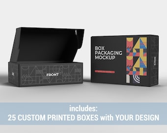 Custom Shipping Boxes: Apparel, Beauty, Boho, Fashion Boxes- Pack of 25