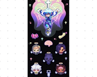 3 x 8" Dramatical Murder DMMD Sticker Sheet (PREORDER)