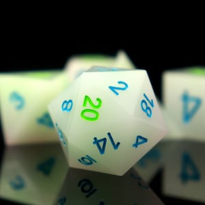 Handmade Sharp Edge Pastel Resin Dice Set: DND RPG Polyhedral