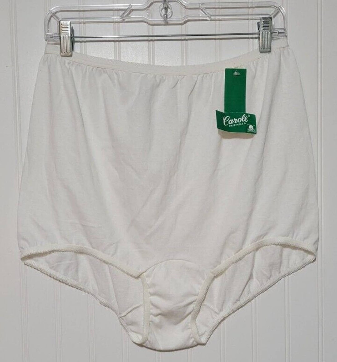 Carole Vintage Panties Underwear Size 10 White Cotton USA Made Etsy