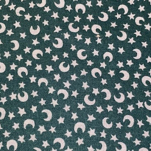 Forest Green Night Sky Katoen stof- GEWELDIG VOOR MASKERS!