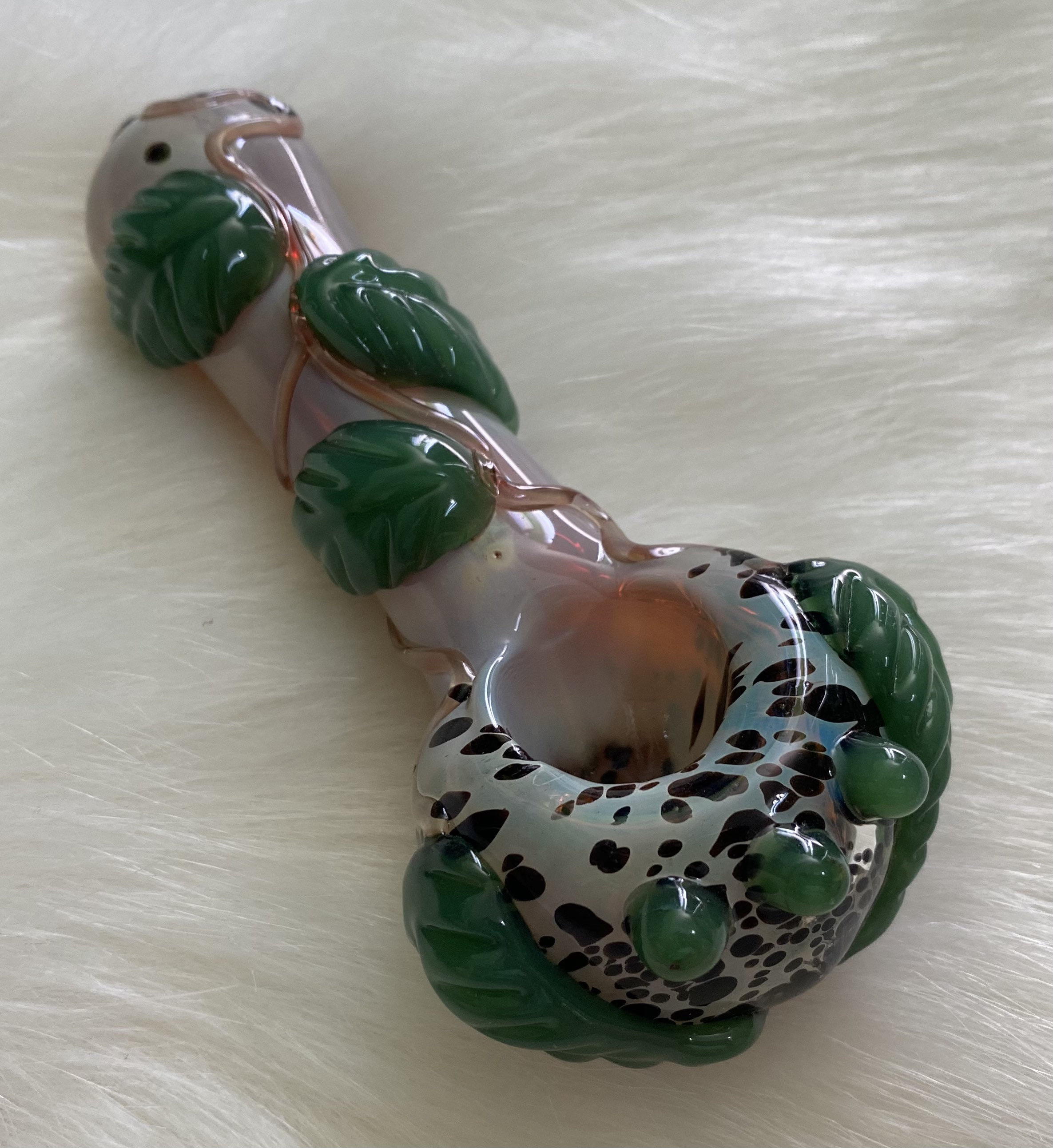 Exotic Leaf Glass Hand Pipe Buy Any Two Items From Shop Get Etsy