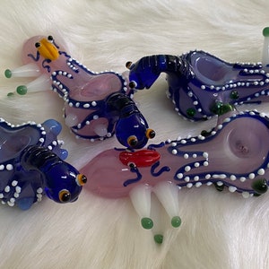 Loch Ness Sea Monster Glass Hand Pipe High Quality Pipe, Gift Pipe, Collectable Pipe Buy any two items from shop get FREE Grinder