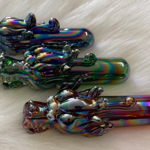 Metallic Dragon Glass Hand Pipe, High Quality Pipe, Gift Pipe, Collectable Pipe