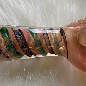 Lotus Swirl Dicro Glass Hand Pipe