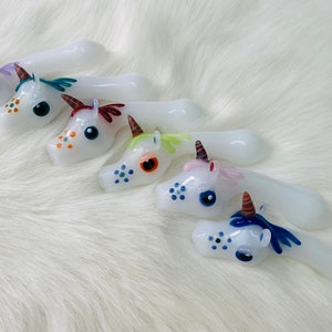 Unicorn Glass Hand Pipe Buy any two items from shop get FREE Grinder