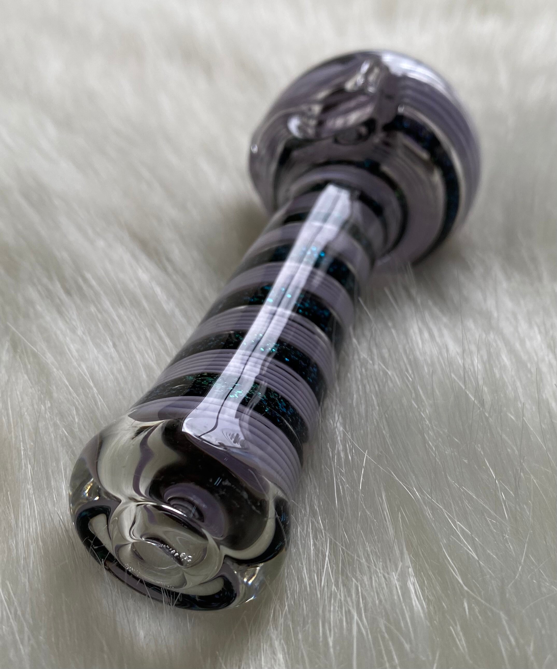 Purple Cosmic Swirl Dichroic Glass Hand Pipe Buy Any Two Items Etsy