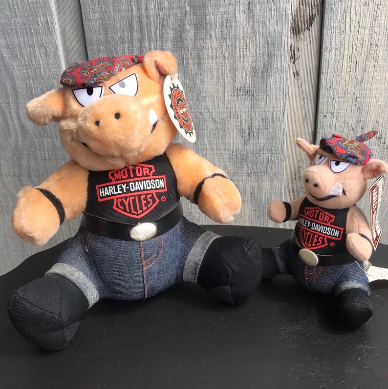 harley davidson stuffed pig