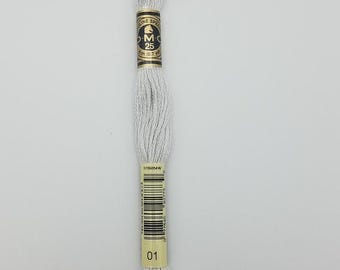 DMC 01 - 6-Strand Floss - White Tin