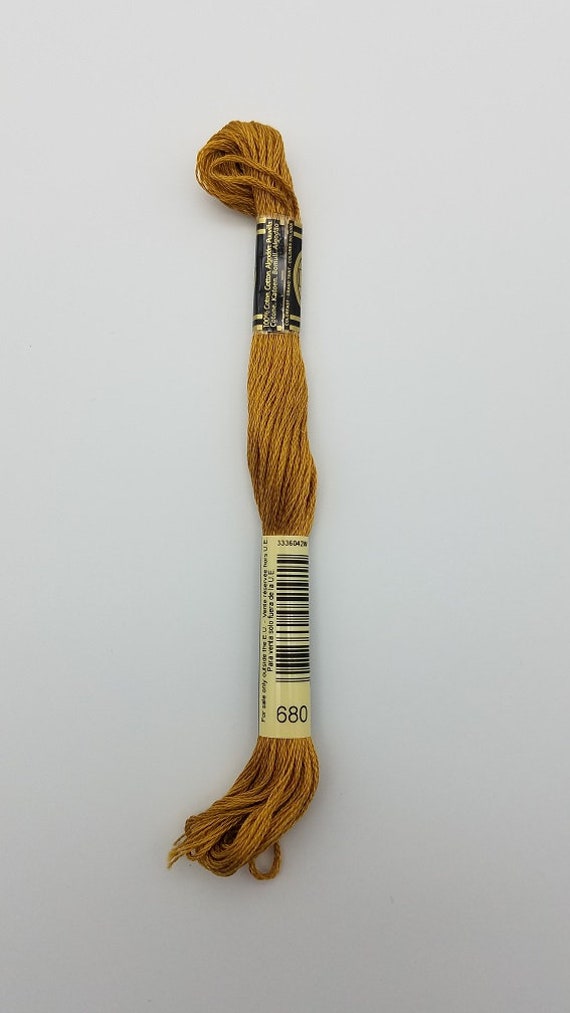 DMC 680 6strand Floss Old Gold Dark Etsy