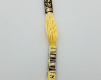 DMC 745 - 6-Strand Floss - Pale Yellow Light