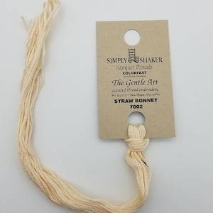 Straw Bonnet - Gentle Art Simply Shaker Hand-Dyed Floss - 7002