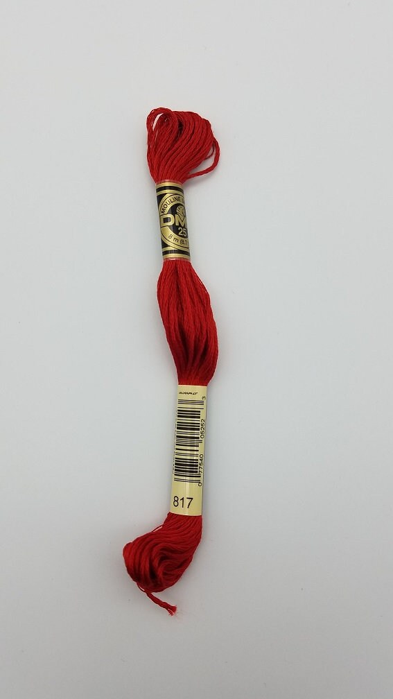 DMC 304 Medium Red Embroidery Floss 2 Skeins 6 Strand Thread for Embroidery  Cross Stitch Needlepoint Sewing Beading