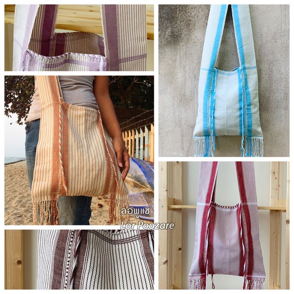 Hippie bag- Woven bag - Handmade bag - Tribal bag - Traditional Karen handmade - Hippie gypsy Hobo style - Cross body shoulder bag - Thai
