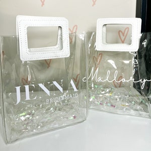 Personalized Bridesmaid Gift Bag, Personalized Bag, Custom , Clear Bag, Stadium Bag, clear bag, party favor ,bachelorette party, Birthday