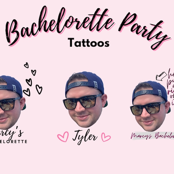 Bachelorette Party Tattoos, Custom Tattoos, Party Tattoo, Temporary Tattoos, Party Favor, Funny Bachelorette Gifts, Bride Gift